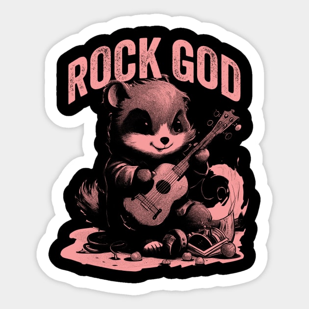 Rock God Sticker by n23tees